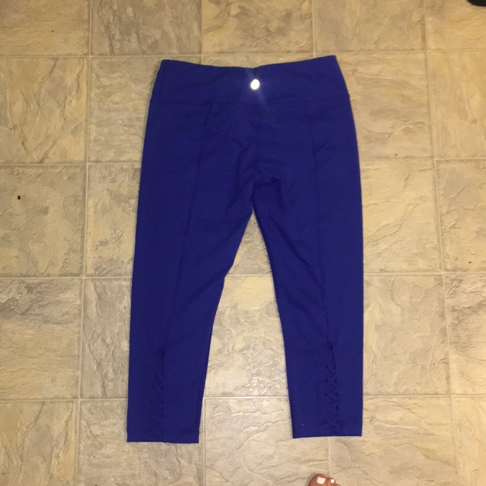 Royal Blue Cropped Yoga Legging